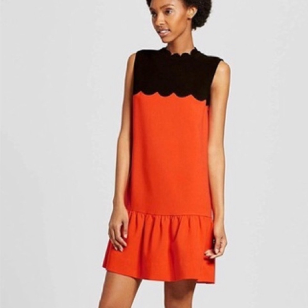 Nwt Victoria Beckham Mock neck peplum dress
